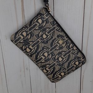 Coach Chain Link Coated Canvas Wristlet